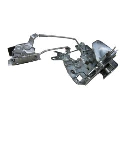 Chevy Door Latch Assembly, Left Rear, Four Door Hardtop, Cadmium Plated, USED, 1956-1957