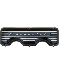 Full Size Chevy Valve Covers, 348ci & 409ci, Black Powder Coated, 1958-1965