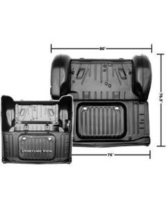 Full Size Chevy Trunk Floor & Shelf Panel, With Underside Braces & Wheelhousings, 1963