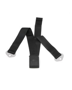 Full Size Chevy Bucket Seat Belt, Standard Interior, Black,1965-1966