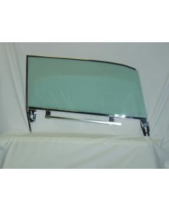 Full Size Chevy Door Glass Assembly, Left, Green Tinted, 1961-1962 Bel Air & 1961 Impala Hardtop