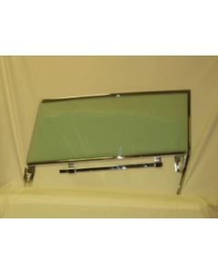 Full Size Chevy Door Glass Assembly, Left, Green Tinted, Impala Convertible, 1961-1964