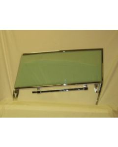 Full Size Chevy Door Glass Assembly, Right, Green Tinted, Impala Convertible, 1961-1964