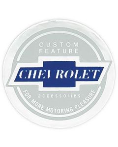 Full Size Chevy Seat Belt Buckle Bowtie Logo Decal, 1961-1963