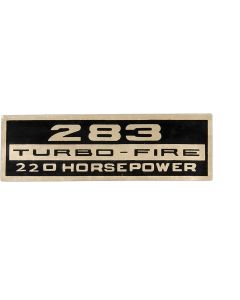 Valve Cover Decal,Turbo-Fire,283ci/220hp,64-66