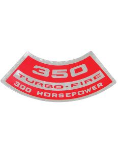 Full Size Chevy Air Cleaner Decal, Turbo-Fire, 350ci/300hp,1969