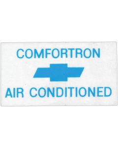 Full Size Chevy Window Comfortron Air Conditioning Decal, 1968-1970