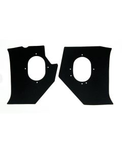 Full Size Chevy Kick Panels, Hardtop, Black, 1958