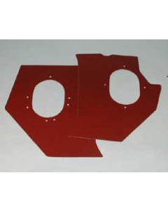 Full Size Chevy Kick Panels, Hardtop, Red, 1958