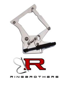 Chevy Hood Hinges, Billet Aluminum, Solid, Natural Finish, 1955-1956