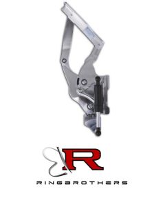 Chevy Hood Hinges, Billet Aluminum, Natural Finish, Solid, 1957