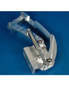 Chevy Billet Aluminum Hood Hinges, Machined Finish, Eddie Motorsports, 1955-1956