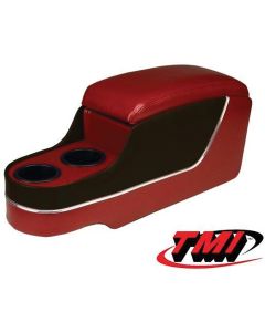 1964-1972 El Camino Custom Deluxe SS Floor Console, With Drink Holders, Two Color With Chrome Trim