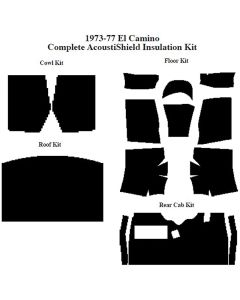 El Camino Insulation, QuietRide, AcoustiShield, Complete Kit, 1973-1977
