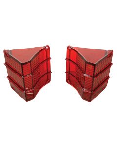 1967 El Camino Taillight Lens, with Chrome Trim