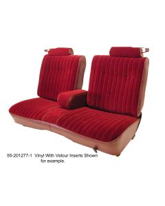 El Camino Seat Cover, Straight Bench, Split Back, Center Armrest & Headrest, Vinyl, 1981-1987	
