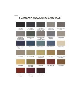 El Camino Headliners, Backing Board With Material, 1978-1987
