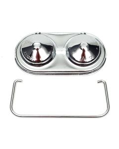 Chevelle Master Cylinder Cover, Single Clip, 5" x 2-3/8", 1964-1972