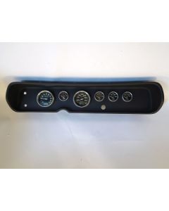 El Camino -  Instrument Cluster Panel, Black Finish, With Carbon Fiber Series Gauges, 1964-1965
