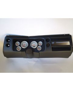 Chevelle Instrument Cluster Panel, Black Finish, With Ultra-Lite Gauges, 1968