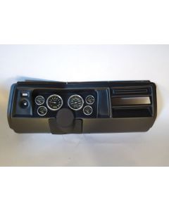 El Camino -  Instrument Cluster Panel, Black Finish, With Carbon Fiber Series Gauges, 1969
