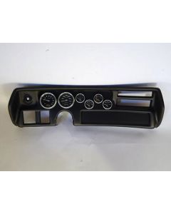 El Camino -  Instrument Cluster Panel, Sweep Style, Black Finish, With Carbon Fiber Series Gauges, 1970-1972
