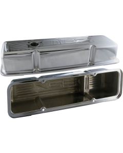 Chevy Small Block Chrome Valve Covers With 327 Logo, Tall, 1958-1986