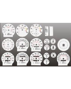 Chevrolet® El Camino White Face Gauges Instrument Cluster Overlay,1978..1985