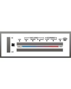 1978-1988 El Camino Chevrolet® White Heater Control Overlay,HVAC