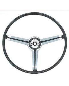 Full Size Chevy Deluxe Steering Wheel, Black, 1967
