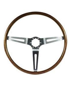 Full Size Chevy Steering Wheel, Simulated Walnut Wood, 1967-1968