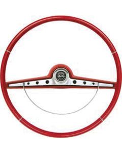 Full Size Chevy Steering Wheel, Two-Tone Red, Impala, 1963