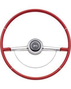 Full Size Chevy Steering Wheel, Two-Tone Red, Impala, 1964