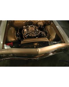 Full Size Chevy Radiator Core Support Filler Panels, Polished, With Logo, Impala, 1965-1966