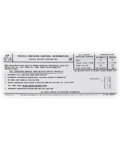 Full Size Chevy Emission Decal, 1971