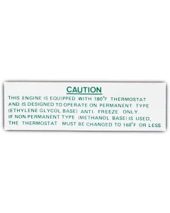 Full Size Chevy Cooling System Caution Decal, 1967-1969
