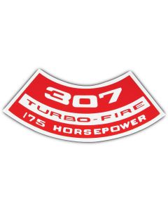Full Size Chevy Air Cleaner Decal, 307ci/175hp Turbo-Fire