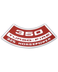 Full Size Chevy Air Cleaner Decal, 350ci/325hp Turbo-Fire, 1965-1972