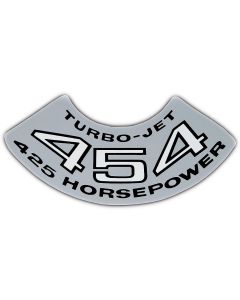 Full Size Chevy Air Cleaner Decal, 454ci/425hp Turbo-Jet