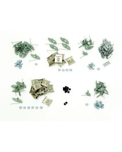 Full Size Chevy Side Molding Clip Set, Complete, 2-Door, Delray,1958