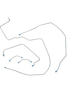 Full Size Chevy Power Front Brake Line Set, With Dual Master Cylinder, Use With Adjustable Style Proportioning Valve, 1958-1964