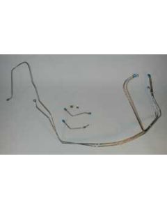 Full Size Chevy Power Front Brake Line Set, With Dual Master Cylinder, Use With Adjustable Style Proportioning Valve, Stainless Steel, 1958-1964