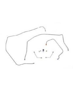 Full Size Chevy Front Brake Line Set, Manual With Dual Master Cylinder, Use With Adjustable Style Proportioning Valve, Stainless Steel, 1958-1964