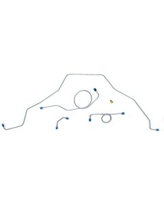 Full Size Chevy Power Front Brake Line Set, With Dual Master Cylinder, 1965-1968