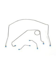 Full Size Chevy Power Front Brake Line Set, Stainless Steel, 1958