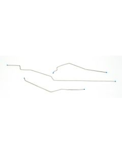 Full Size Chevy Gas Tank To Fuel Pump Lines, 3/8", Stainless Steel, 1962-1964