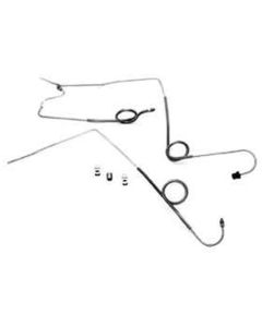 Full Size Chevy Front Prebent Brake Line Set, Stainless Steel, For Drop Spindle Kit, 1958-1964