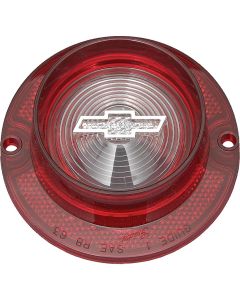 Full Size Chevy Back-Up Light Lens, With Chrome Bowtie Logo, 1963