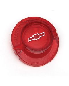 Full Size Chevy Taillight Lens, With Chrome Outlined BowtieLogo, 1964