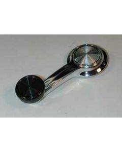 Full Size Chevy Door Window Handle With Black Knob, 1967